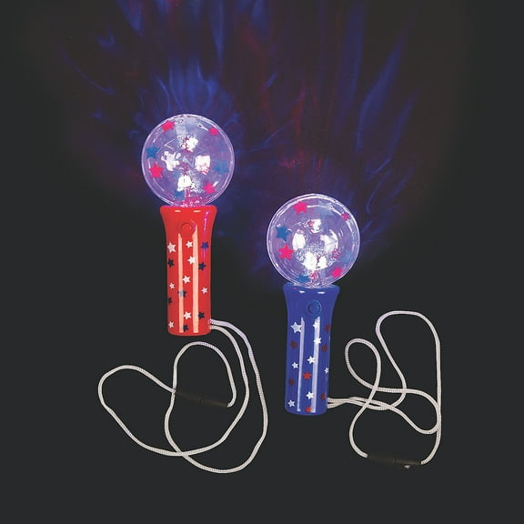 Patriotic Light Up Wands - Toys - 6 Pieces