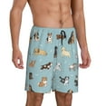 thumbnail image 2 of Rateoe Dog Pets Print Men's Lounge Shorts – Soft & Breathable Pajama Bottoms with Pockets, Elastic Waistband, Lightweight Sleepwear for Nightwear & Loungewear-X-Large, 2 of 6