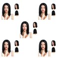 thumbnail image 1 of pitrice Black Authentic And Stylish Short Bob Wig For All Occasions Short Bob Wigs Hairnet And Wig Cap 5Set, 1 of 6
