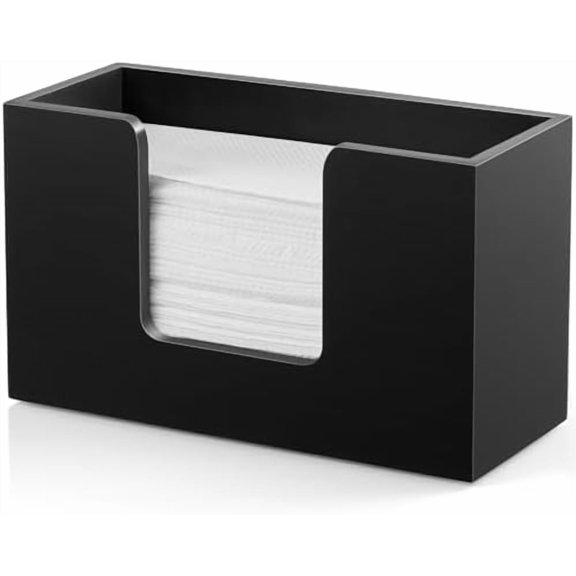 Countertop Hand Towel Dispenser - Wooden Paper Towel Holder for Bathroom, Kitchen & Toilet, Folds C/Z/Trifold