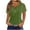Green, variant on JIUKE Tops for Women Lace Crochet Cap Sleeve Tunic Tops Button V Neck Dressy Casual Blouses