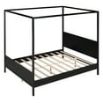 thumbnail image 4 of Queen Wooden Canopy Platform Bed with Solid Construction, Canopy Daybed with Headboard and Footboard, Wood Bed Frame Bedroom Furniture with Support Leg for Girls Boys (Espresso,Queen), 4 of 8