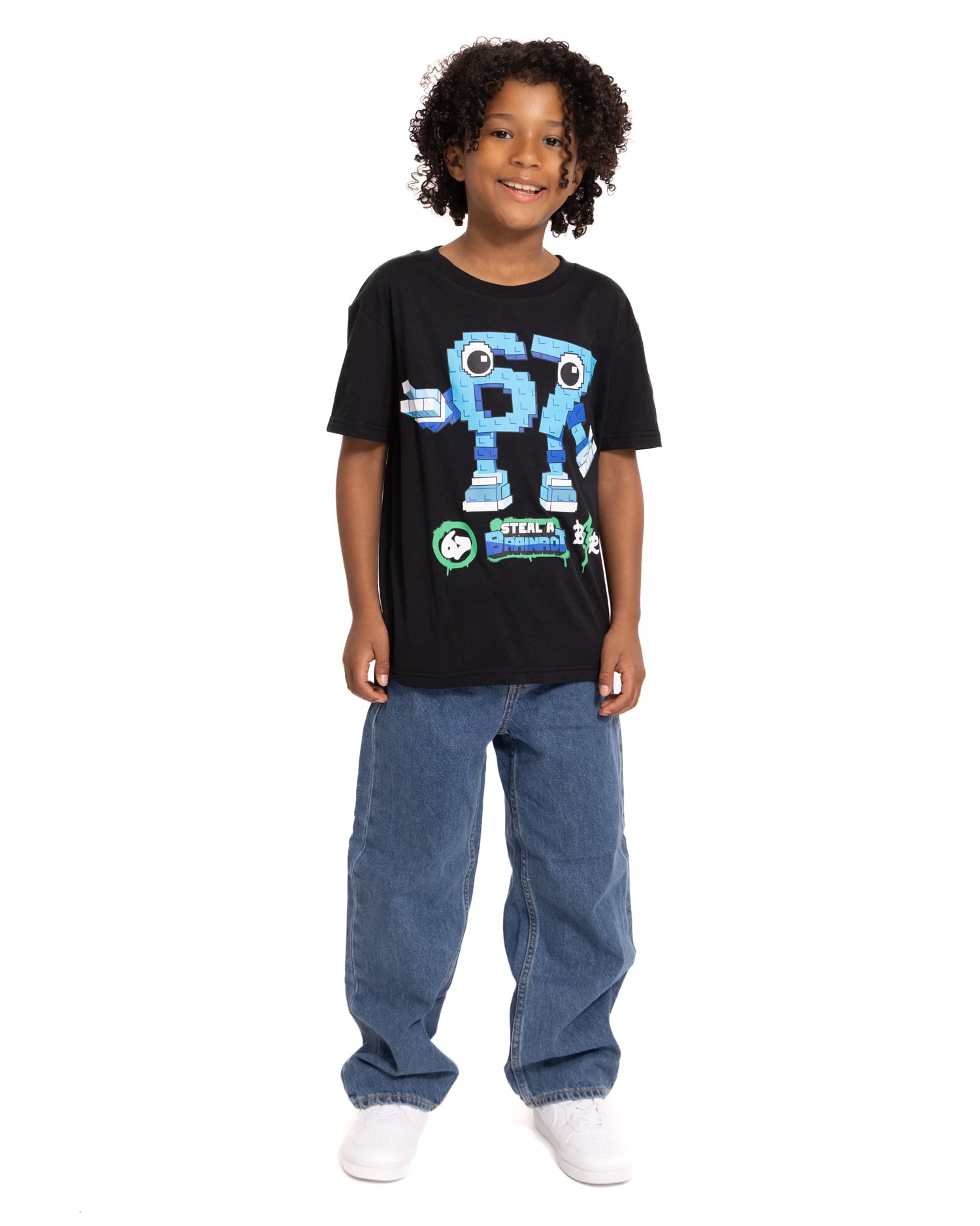 Roblox "Steal a Brainrot" Boys' Short Sleeve Graphic T-Shirt, Sizes 4-18
