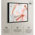 thumbnail image 2 of Blush Petals Gray Canvas Boho Maximalist Wall Art by Art Remedy, Black Frame, 40" x 40", 2 of 7