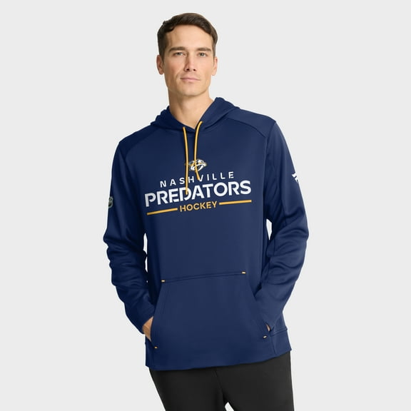 Men's Fanatics Navy Nashville Predators Authentic Pro Rink Hoodie