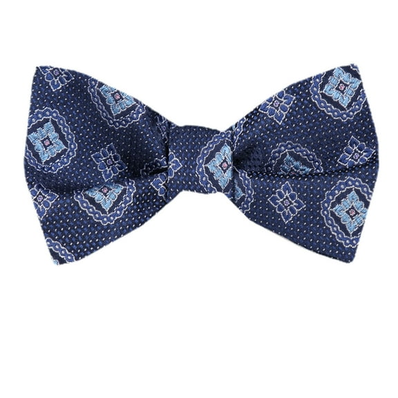 Men's Blue Silk Self Tie Bowtie Tie Yourself Bow Ties
