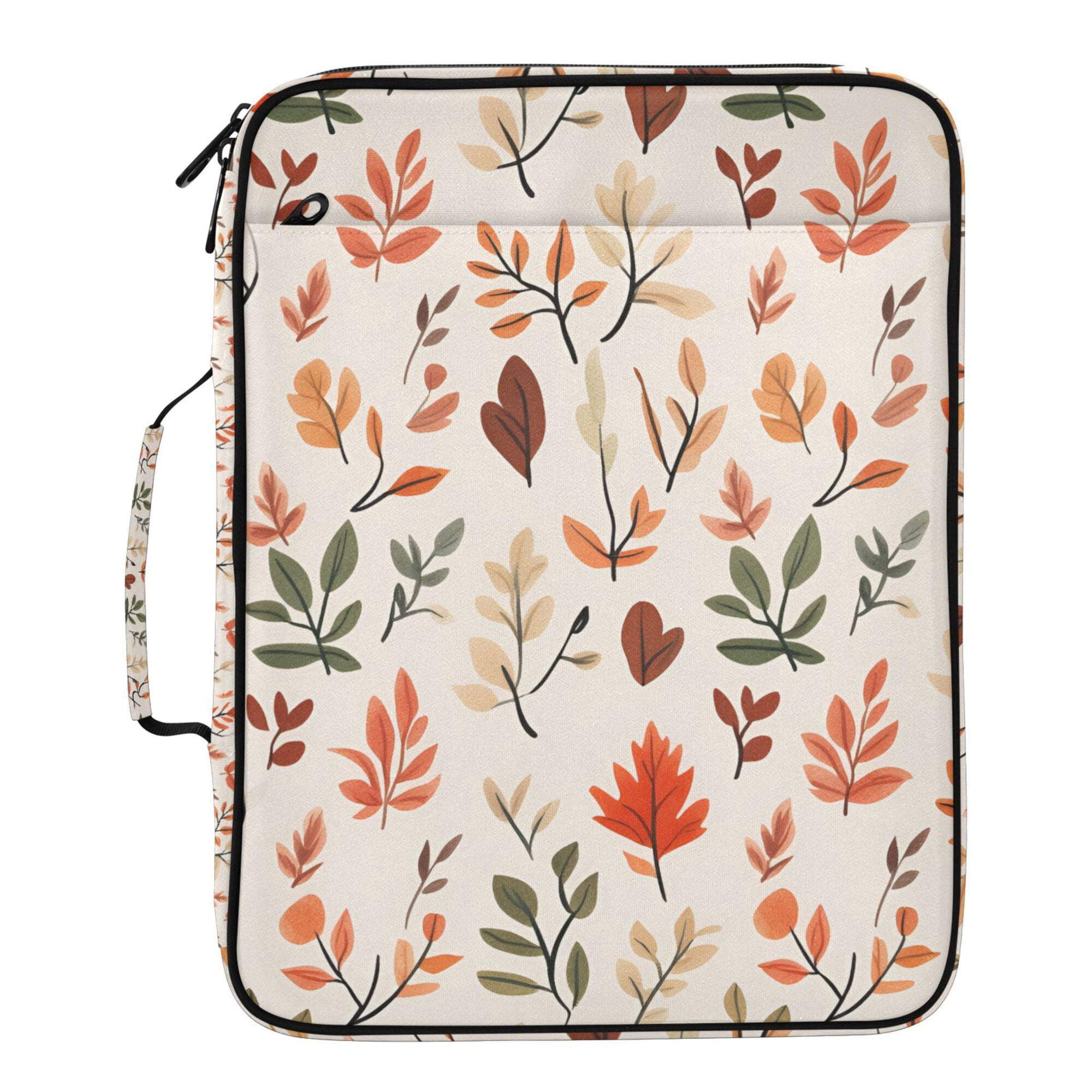 FORMRS Accordion File Folder A4 Size 7-Pocket Expanding Document Organizer Bag with 3 Ring Binder, Autumn Leaves
