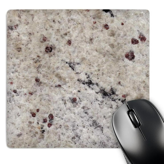 3dRose, Kashmere White granite print, MousePad