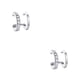 thumbnail image 4 of Jumpingount Pendientes redondos de diseño Simple para mujer, pendiente de Clip para banquete, pendiente de doble capa para mujer, clip para oreja Plata 2piezas, 4 of 6