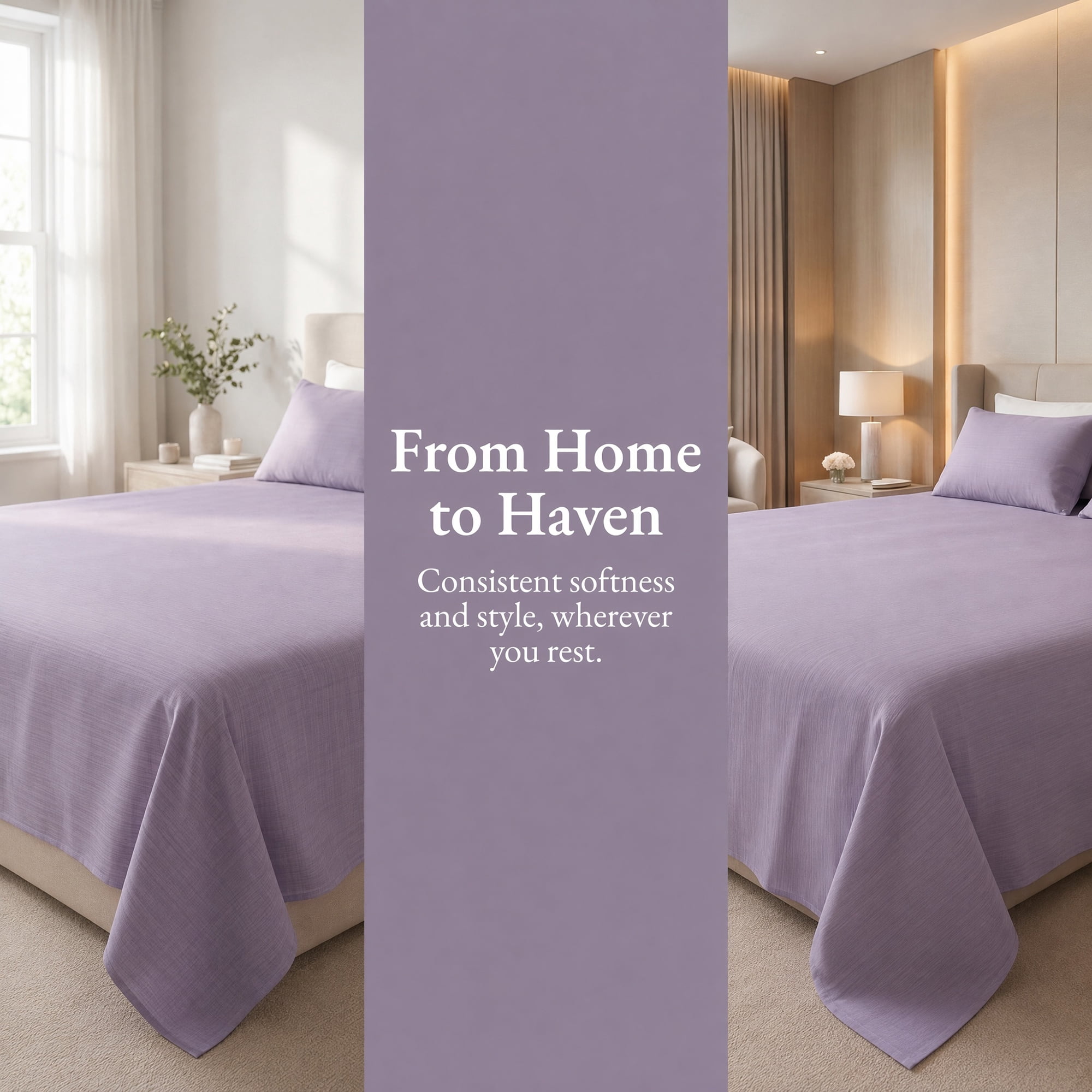 Unique Bargains Double Gauze Bed Sheet Soft Fitted Sheet Use Light Purple 91"x96"