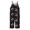 thumbnail image 5 of Girls Romper Bow Print Rompers for Girls Casual V Neck Suspender Overalls with Side Pockets Girls Fashion 13-14 Y, 5 of 6
