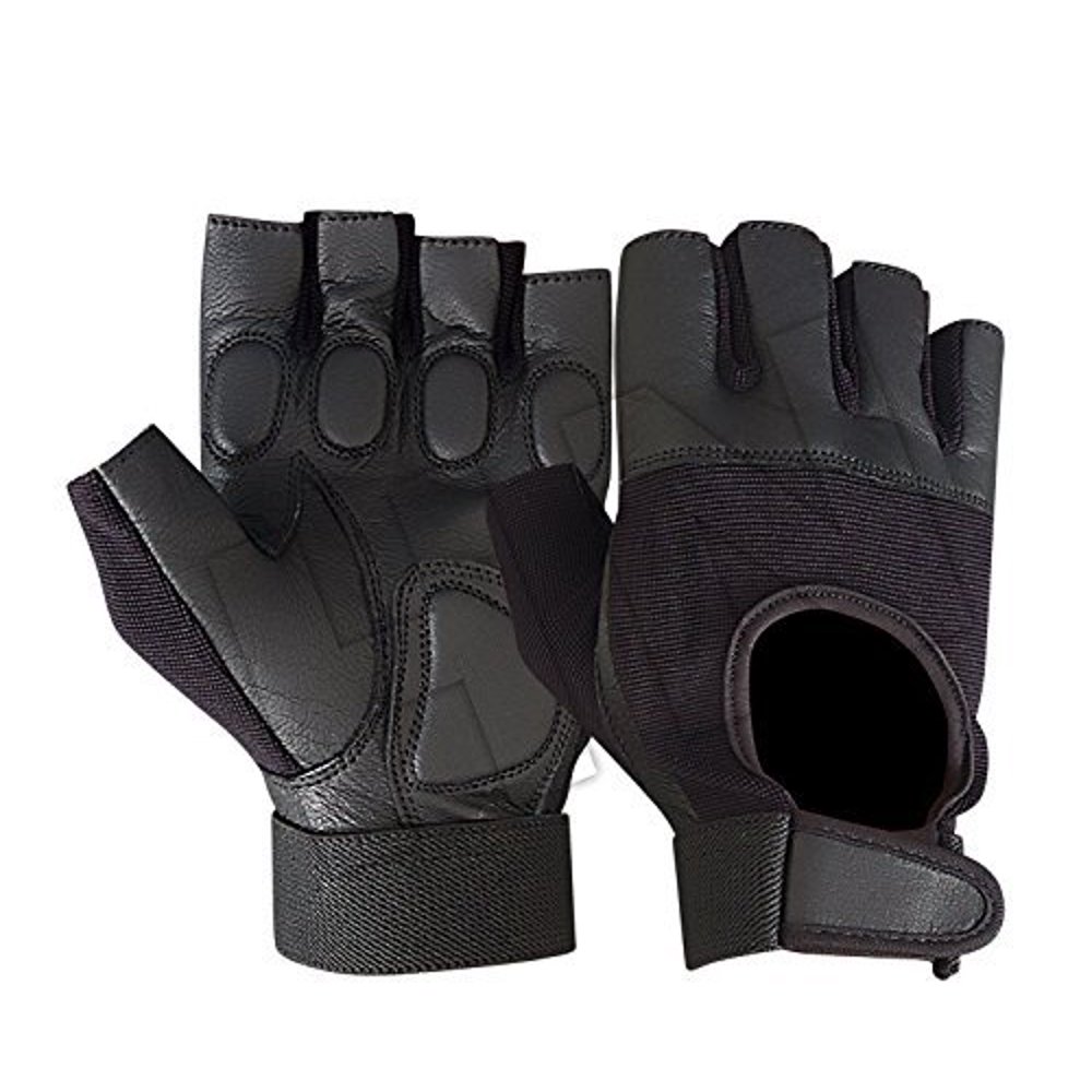 Allpurpose Padded Leather Cycling Weight Lifting Wheelchair Gloves