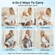 thumbnail image 2 of Portabebés Bear, portabebés 6 en 1 para recién nacidos y niños pequeños con asiento para la cadera (posición ergonómica M) para bebés de 3 a 36 meses/7 a 44 libras, tamaño ajustable para un mejor sopo, 2 of 5