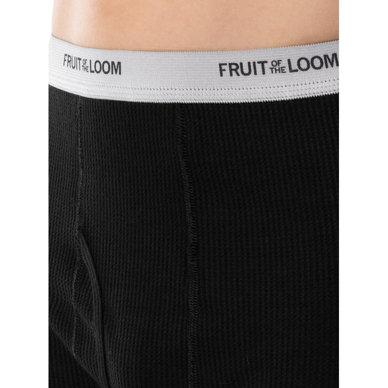 Fruit of the Loom Men's Thermal Waffle Underwear Bottom, 2-Pack