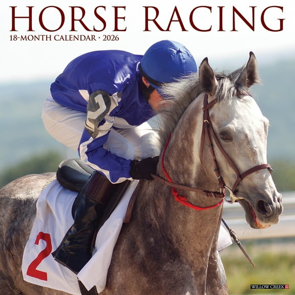 2026 Willow Creek Horse Racing 12" x 12" Monthly Wall Calendar (51498)