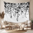 thumbnail image 2 of Grey Eucalyptus Tapestry for Bedroom Wall Hanging Tapestry, Gradient Retro Watercolor Leaves Ceiling Backdrop Tapestries Poster Blanket Wall Decor for Teens Room Living Room Dorm 59" x 90", 2 of 8