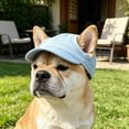 thumbnail image 2 of Dog Baseball Cap, Dog Sun Hat,Breathable Lightweight Design, Secure Adjustable Chin, Quick-Dry Fabric Reinforced Brim Small Medium Large Dogs Light Blue, 2 of 6