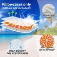 thumbnail image 2 of Orange Yellow Flower Pillow Covers 16x16 Inch Set of 2 Fall Throw Pillows Outdoor Waterproof Decor for Living Room Sofa Patio Funiture Garden Floral Polyester Pillow Covers 012E16, 2 of 5