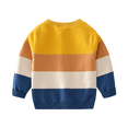 thumbnail image 2 of XBASW Toddler Baby Knit Sweater for Boys Long Sleeve Crewneck Tops Striped Cartoon Jacquard Sweatshirt Boys Fall Winter Jumper 2-5T, 2 of 10