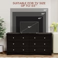 thumbnail image 3 of Furmax 6 Drawer Double Dresser, Wide Wood Chest Of Drawers Storage Tower Storage for Living Room Bedroom,Brown, 3 of 12