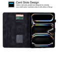 thumbnail image 5 of GSFY Case for 2024 iPad Pro 11 Inch 5th Generation(M4), Smart Premium PU Leather Wallet Stand Protective Shell with Auto Sleep Wake Feature for iPad Pro 11 5th Gen, Black TREE, 5 of 8