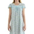 thumbnail image 2 of EZI Women's Cap Sleeve Floral Nightgown, 2 of 5