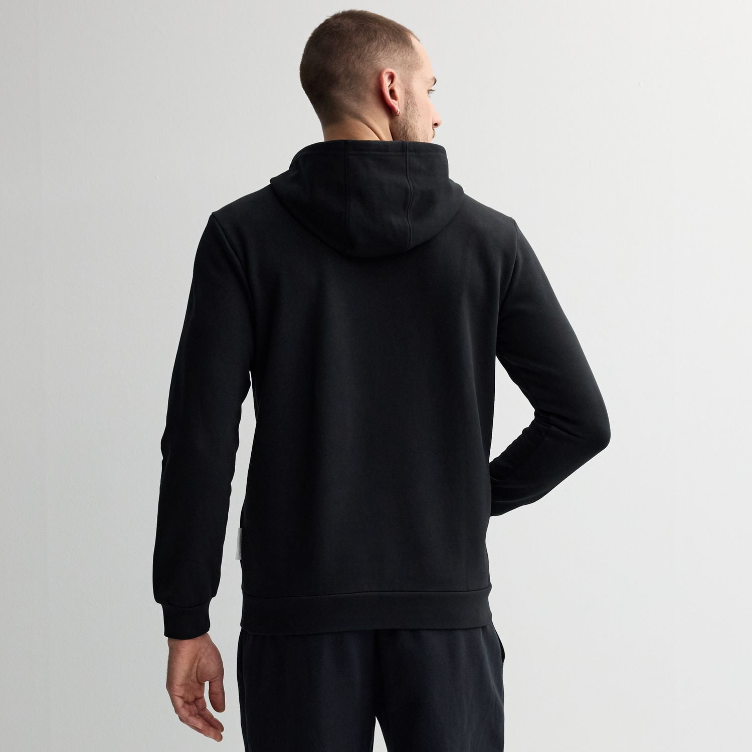 Men's adidas Essentials Graphic Modern Hoodie Color: Black Size: S