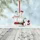 thumbnail image 4 of Fiudx Decoraciones navideñas para interiores Decoraciones navideñas personalizadas para el hogar Muñeco de nieve Arreglos navideños colgantes para el hogar acogedor Decoraciones navideñas familiares, 4 of 7