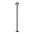 thumbnail image 2 of Z-Lite Talbot 3 Light 118" Clear Glass Steel Outdoor Lamp Post in Black, 2 of 3
