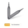 thumbnail image 3 of Uxcell 5pcs T3 Torx Screwdriver Bit 5/32" Hex Magnetic Star 6 Point Head S2 Steel, 3 of 6
