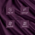 thumbnail image 4 of 100% Pima Cotton Twin Size 4-PCs Sheet Set (Solid, Plum) Fits 27-30â€ Deep Pocket, 600 Series Sateen Weave, 4 of 5