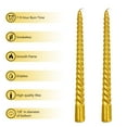 thumbnail image 3 of FCMSHAMD 9.8'' Gold Taper Candles-Unscented Dripless(4 Pack), 3 of 5