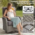 thumbnail image 5 of Unnifurnzi Outdoor Swivel Rocker Patio Chairs-6'' Thick Cushions Outdoor Rocking Chairs with Outdoor Ottoman Small Patio Furniture Set for Deck Porch Garden Balcony Poolside-Gray/Gray, 5 of 7