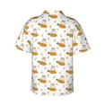 thumbnail image 3 of Balery Rabbit And Carrot Print Men's Hawaiian Shirts Short Sleeve Beach Shirt Relaxed Fit Vacation Button Down Shirts-Medium, 3 of 9
