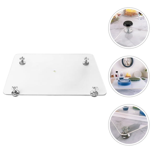 Phenofice Epoxy Resin Table Acrylic White Workspace 1Set 11.40X10.22X1.49In