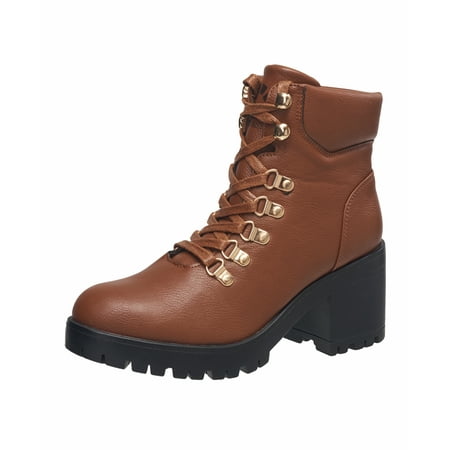 

C&C California Women s Pixie Heeled Lug Sole Combat Boots
