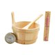 thumbnail image 2 of Cubo Y Cucharón de Madera para Sauna, Accesorios de Baño Portátiles para Hoteles, Spas Domésticos, 2 of 9