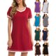 thumbnail image 3 of Vestido de tumbona para mujer, camisones sueltos de manga corta, pijamas para descansar MABOTO Vestido, 3 of 7