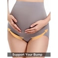 thumbnail image 2 of PULLIMORE 3 Pack Maternity Panties, Over the Bump High Waist Pregnancy Underwear, 2 of 7