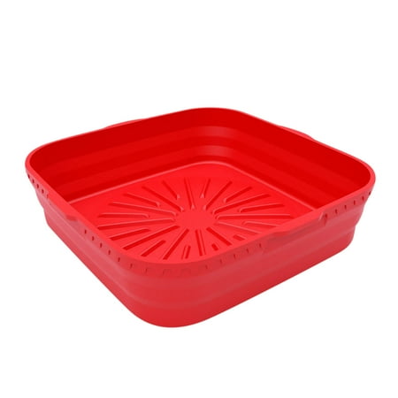 

Egmy Foldable Air Fryer Air Fryer Silicone Pot No More Cleaning Basket After Using the Air Fryer -[8.5Inch] Red One Size