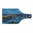 thumbnail image 1 of Prague Cutting Board, Night Time with Vltava River Bridge and City Buildings Czech Republic Europe Urban, Decorative Tempered Glass Cutting and Serving Board, in 3 Sizes, by Ambesonne, 1 of 2