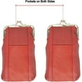 thumbnail image 2 of Leather Cigarette Case Pack Holder Regular or 100's Lighter Pocket Red, 2 of 3