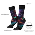 thumbnail image 4 of Fotbe Futuristic Cat Warrior Pattern Long Socks for Men & Women – Breathable & Stretchy Compression Socks, Ideal for Running, Travel, and Everyday Wear Size 5-11, 4 of 6