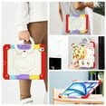 thumbnail image 6 of for iPad Pro 12.9 inch Case (2022/2021/2020/2018), 360 Rotating Shockproof Cover with Stand, Handle, Shoulder Strap, Rainbow Red, 6 of 7