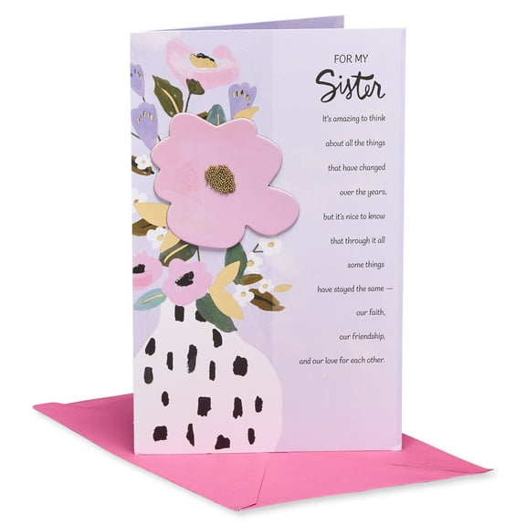 American Greetings Birthday Card for Sister (Floral Blessings)
