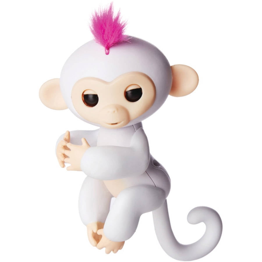 WowWee Fingerlings Pet Baby Monkey White 