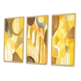 thumbnail image 3 of Designart "Dreams in Mustard Yellow Retro Watercolor V" Modern Midcentury Framed Wall Art Set Of 3 - Yellow Abstract Midcentury Frame Gallery Wall Set For Home Decor, 3 of 6