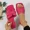 Rose Red, variant on Chic Womens Slide Sandals - Lightweight, Casual, Flat, Square Open Toe - Perfect for Summer & Kings Day