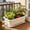 White, variant on Taicans Extra Large Rectangular Planter with Drainage Tray,15.4 Inch Plastic Planting Container for Indoor Outdoor,Garden Flower Herb Vegetable Pot for Balcony Patio