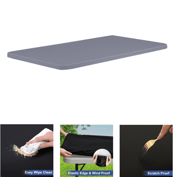 Picnic Table Cover 30 x 48 Inch, Rectangular Tablecloth, Waterproof Wipeable Table Protector for 4FT Folding Table, Indoor Outdoor Camping Party